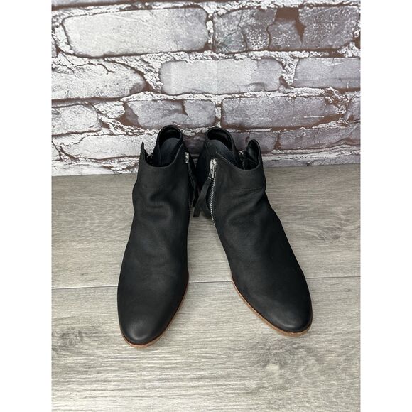 SAM EDELMAN Packer Black Nubuck Leather Zip Ankle Boots Women’s Sz 7.5M US/38EU - Picture 16 of 16